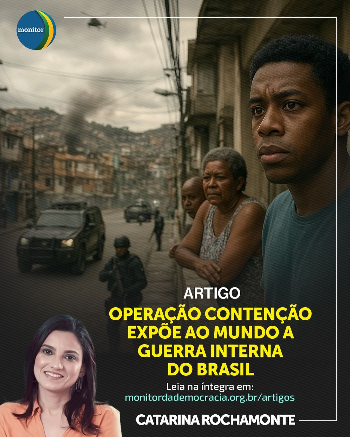 O Brasil vive um dos seus momentos mais delicados. Mas você sabe o que a Operação Contenção realmente significa e por que o mundo está prestando atenção? 🤔

Para além das manchetes e dos debates acalorados, existe uma análise crucial sobre o que está em jogo para a nossa democracia.

O Monitor da Democracia traz um mergulho detalhado de  nossa Conselheira Catarina Rochamonte no tema, explicando o contexto, os atores envolvidos e o impacto global dessa crise.

Clique no link da nossa bio para ler o artigo completo e formar a sua opinião com informação de qualidade.

Qual a sua percepção sobre esse momento? Comente abaixo. 👇

#brasil #politicabrasileira #operaçãocontenção #democracia #analise #fiquepordentro #linknabio #monitordademocracia