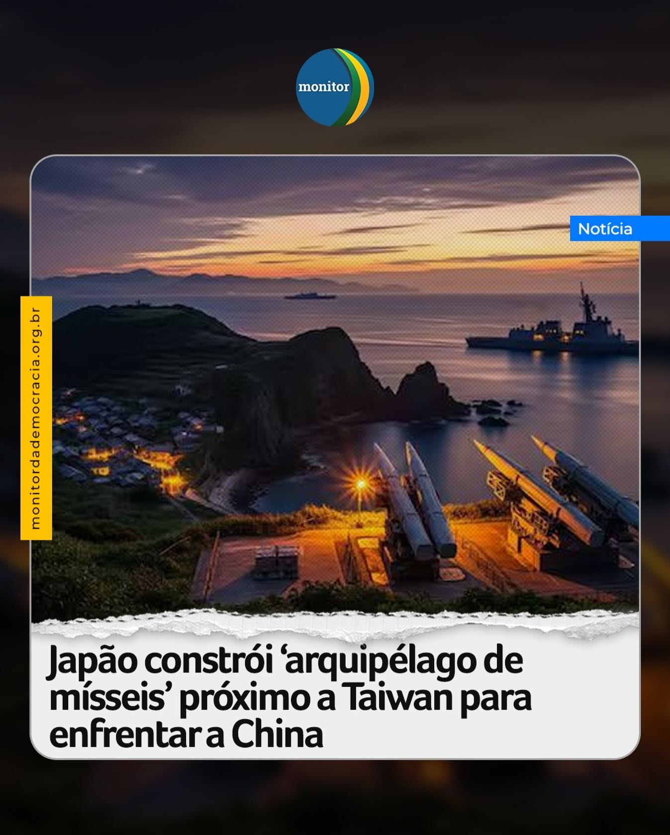 Localizada a apenas 110 quilômetros a leste de Taiwan, Yonaguni marca o extremo sul de um arquipélago que se estende até as principais ilhas do Japão, uma distância aproximadamente equivalente ao comprimento da costa da Califórnia. Desde a viagem da ex-presidente da Câmara dos EUA, Nancy Pelosi, a Taipei em 2022, que levou a China a disparar mísseis que caíram perto de Yonaguni, o Japão acelerou seus planos para o maior reforço militar em pelo menos quatro décadas. 

Ao longo das 160 ilhas da cadeia Ryukyu, o Japão está rapidamente instalando baterias de mísseis, torres de radar, depósitos de munição e outras instalações de combate. Também está começando a posicionar grandes ativos militares em Kyushu, a ilha mais ao sul das quatro principais do Japão, incluindo caças F-35 e mísseis de longo alcance, além de expandir sua versão do Corpo de Fuzileiros dos EUA, conhecida como Brigada de Implantação Rápida Anfíbia.

#japão #taiwan #monitordademocracia