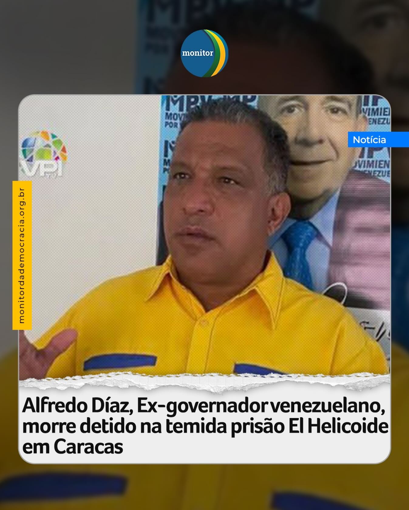 O ex-governador venezuelano Alfredo Díaz morreu em El Helicoide, em Caracas, uma das instalações de segurança apontadas por organizações internacionais como centro de tortura do regime de Nicolás Maduro. 

A morte provocou forte reação de figuras da oposição. Segundo a ex-embaixadora Elisa Trotta, que confirmou o caso no X, “outro inocente” morreu após permanecer detido em condições degradantes.

Trotta afirmou que “já são mais de 10 presos políticos que faleceram em cativeiro do chavismo desde o 28J”, em referência à data da fraude eleitoral de 2024.

#venezuela #alfredodiaz #monitordademocracia