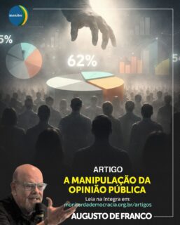 A opinião pública está sendo manipulada? 🤔

Você já parou para pensar em quem decide as perguntas das pesquisas de intenção de voto que você vê na TV?

No artigo “A manipulação da opinião pública”, Augusto de Franco explica que as pesquisas podem ser usadas como ferramentas políticas para validar ou invalidar determinadas visões, sem precisar alterar um único dado.

A “mágica” acontece na escolha dos temas e na forma como as perguntas são feitas, condicionando os resultados e empurrando a pauta do debate para onde certos grupos desejam.

Precisamos de um olhar crítico sobre os dados! O Monitor da Democracia traz essa reflexão essencial para o momento que vivemos.

🔗 Link na bio.

#monitordademocracia #augustodefranco #democracia #brasil #pesquisadeopinião
