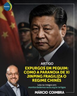 A fachada de força inabalável de Pequim esconde fissuras profundas. O recente expurgo militar — o maior em décadas — expõe as vísceras de um regime que vive sob o signo da desconfiança.

Confira a análise completa de nosso Presidente, Márcio Coimbra, no site do Monitor da Democracia.

Link na bio.

#china #pequim #xijinping #expurgo #monitordademocracia