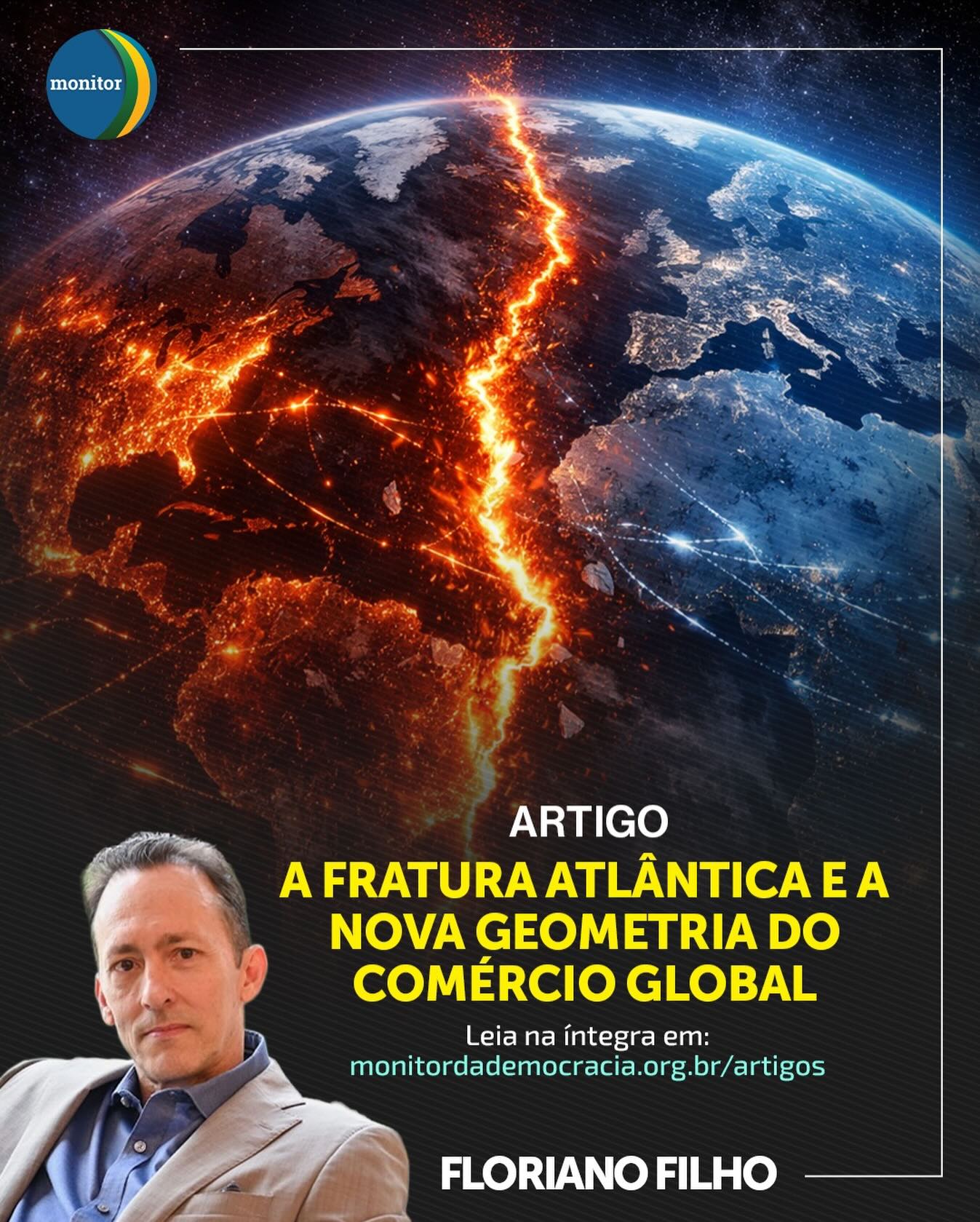 O comércio global como o conhecemos está chegando ao fim? 🤔📉

A “globalização” está dando lugar a uma “nova geometria”. Floriano Filho explora em seu novo artigo no Monitor como a fratura entre as grandes potências atlânticas e o resto do mundo está criando um cenário de incertezas, mas também de novas oportunidades.

Não se trata apenas de economia, trata-se de poder.

Quem ganha e quem perde com essa nova configuração? Floriano Filho traz uma análise cirúrgica sobre o tema que você não pode deixar de ler.

👉 Arraste para o lado para ver os pontos principais e clique no link da nossa bio para o texto na íntegra.

#globalização #geopolitica #economía #monitordademocracia #analise