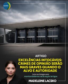 Todos são iguais perante a lei, mas alguns são “mais iguais” que outros? 🤔

No seu mais novo artigo para o Monitor, a nossa conselheira Madeleine Lacsko joga luz sobre uma tendência perigosa: a criação de uma blindagem jurídica para autoridades sob o pretexto de combater crimes de opinião.

Se você critica um vizinho, o peso é um. Se a crítica for a uma “Excelência”, o preço pode ser muito mais alto. Estamos criando uma casta de intocáveis?

• A liberdade de expressão está sob novo cerco?
• Onde termina a proteção da honra e começa o privilégio?

Leia o artigo completo no link da bio! 🔗

#democracia #liberdadedeexpressão #madeleinelacsko #monitordademocracia #direito