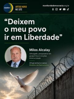 No artigo “Deixem o meu povo ir em Liberdade”, Milos Alcalay faz um chamado urgente pela libertação dos presos políticos e pela defesa da dignidade humana na Venezuela, em Cuba e na Nicarágua.

Uma reflexão sobre autoritarismo, justiça internacional, direitos humanos e a força das famílias que continuam lutando por liberdade.

Leia o artigo completo no site do Monitor da Democracia e compartilhe esta mensagem.

#MonitorDaDemocracia #DireitosHumanos #Liberdade #PresosPolíticos #Democracia Venezuela Justiça MilosAlcalay