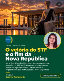 O STF vive uma crise de confiança — ou essa percepção é exagerada?

No artigo, Catarina Rochamonte faz uma análise crítica sobre os últimos acontecimentos no Supremo e levanta uma discussão maior sobre legitimidade, instituições e democracia.

Quero saber a sua opinião: o que precisa acontecer para a confiança nas instituições ser reconstruída?

Comente abaixo. 👇