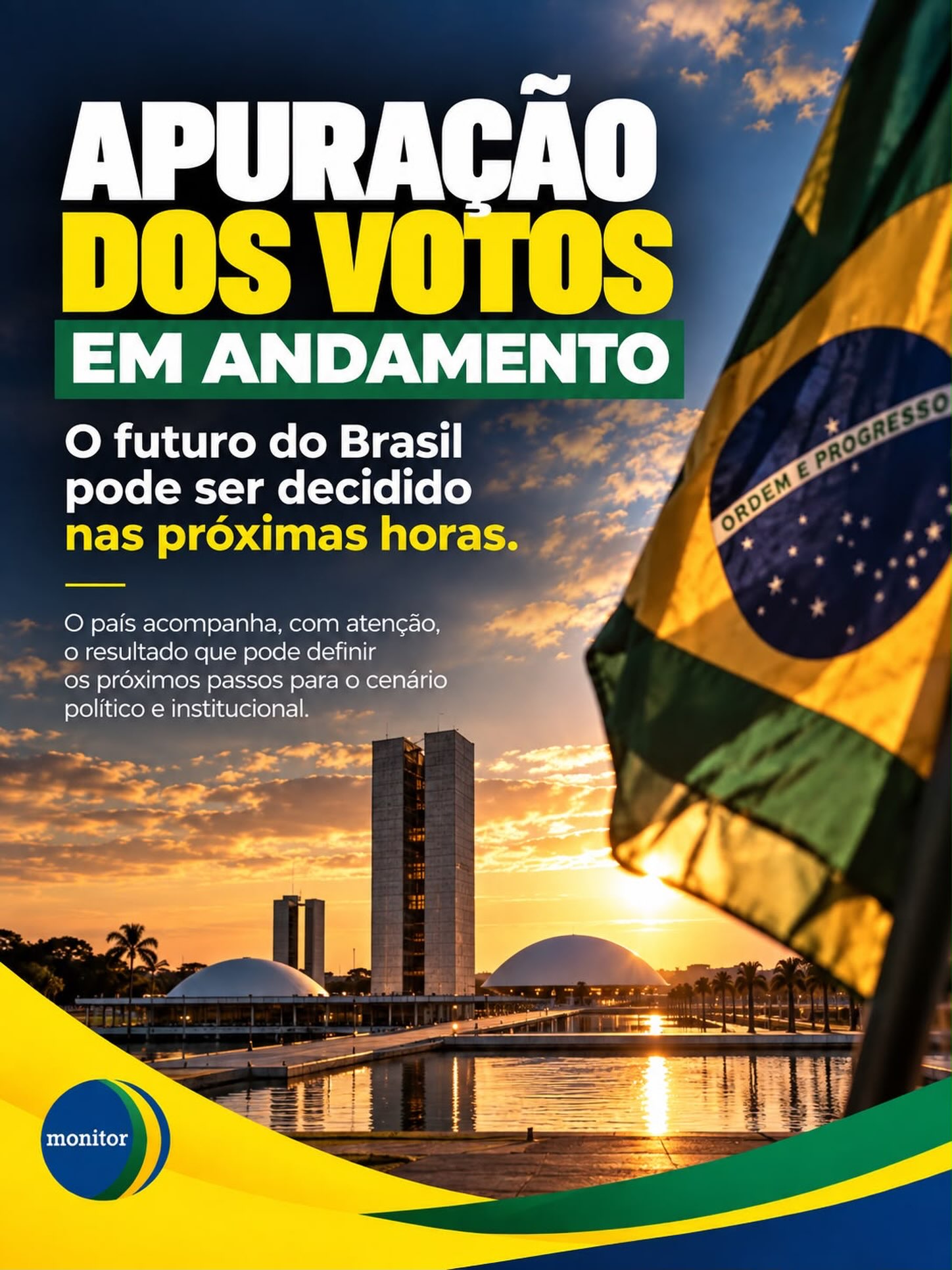 A apuração está em andamento, e o Brasil acompanha cada atualização de perto. 

Nas próximas horas, os votos podem definir os rumos do país para os próximos anos — e, com eles, novos desdobramentos para o cenário político e institucional.

Na sua opinião, o resultado desta eleição representa uma mudança de direção para o Brasil?

Comente aqui e acompanhe as próximas atualizações no Monitor da Democracia.