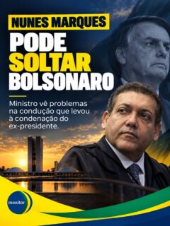 O ministro Kassio Nunes Marques, do STF, avalia uma medida que pode levar à soltura de Jair Bolsonaro antes de uma eventual posse de Flávio Bolsonaro.

Segundo informações publicadas pelo JOTA, o ministro tem dito a interlocutores que vê problemas na condução do processo que resultou na condenação do ex-presidente.

Nunes Marques é relator de uma das revisões criminais apresentadas pela defesa de Bolsonaro, o que coloca sua atuação no centro das discussões jurídicas sobre o caso.

Até o momento, não há decisão pela soltura. A possibilidade está em análise e uma eventual medida ainda poderá ser submetida ao colegiado do Supremo.

Acompanhe os próximos desdobramentos no Monitor da Democracia.