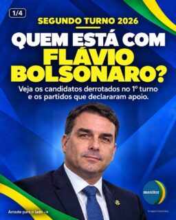 As alianças do segundo turno estão tomando forma. 🇧🇷

Flávio Bolsonaro reúne apoios de candidatos que ficaram fora da disputa e de partidos para a votação de 25 de outubro. Arraste para conhecer essas adesões. ➡️

Na sua opinião, esses apoios influenciam a decisão dos eleitores ou o voto depende somente das propostas?

💬 Comente e compartilhe com quem acompanha o cenário político.