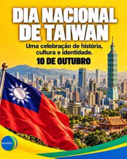 🇹🇼 Semana de Taiwan!

No dia 10 de outubro, Taiwan celebrou seu Dia Nacional (o famoso Double Ten / Dia Duplo Dez), marcando o início da Revolução de Wuchang em 1911 e o nascimento da República da China.

Uma ilha pequena, mas gigante em coragem, democracia, inovação e cultura. De Taipei às paisagens de montanha, do bubble tea ao espírito resiliente do povo taiwanês — tem muito o que celebrar e admirar.

Que essa semana seja de reconhecimento, amizade e troca entre nossos povos.

Taiwan, parabéns! 🇹🇼✨

#Taiwan #DiaNacionalDeTaiwan #DoubleTen #10deOutubro #taiwannobrasil