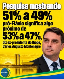 📊 As pesquisas estão captando o eleitor que prefere ficar em silêncio?

Carlos Augusto Montenegro, ex-presidente do Ibope, avalia que a vantagem de Flávio pode ser maior do que os levantamentos indicam. A leitura de 53% a 47% é uma interpretação dele, apresentada ao Brazil Journal.

💬 Você concorda com essa análise? O que pode explicar as diferenças entre pesquisas e urnas?

Deixe sua opinião nos comentários. 👇
