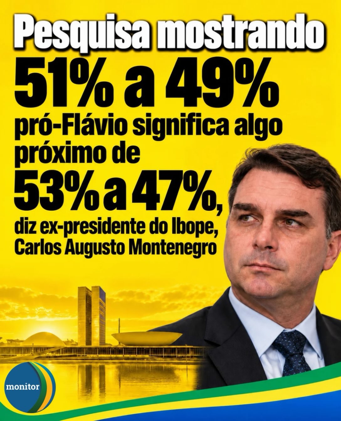📊 As pesquisas estão captando o eleitor que prefere ficar em silêncio?

Carlos Augusto Montenegro, ex-presidente do Ibope, avalia que a vantagem de Flávio pode ser maior do que os levantamentos indicam. A leitura de 53% a 47% é uma interpretação dele, apresentada ao Brazil Journal.

💬 Você concorda com essa análise? O que pode explicar as diferenças entre pesquisas e urnas?

Deixe sua opinião nos comentários. 👇