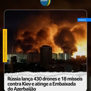 A Rússia lançou entre a noite de quinta-feira, 13, e a madrugada desta sexta, 14, cerca de 430 drones e 18 mísseis contra Kiev, capital da Ucrânia.

Pelo menos quatro pessoas morreram. Outras dezenas, incluindo crianças e uma gestante, ficaram feridas.

Segundo o presidente ucraniano, Volodymyr Zelensky, foi um ataque “deliberadamente calculado” para causar “o máximo de danos à população e à infraestrutura civil da Ucrânia”.

A Embaixada do Azerbaijão foi atingida.

“Desde ontem à noite, nossos serviços de emergência estão trabalhando nos locais dos ataques russos. Um ataque cruel – até o momento, sabemos de dezenas de feridos, incluindo crianças e uma mulher grávida. Infelizmente, quatro pessoas morreram. Meus sentimentos às famílias e entes queridos. Cerca de 430 drones e 18 mísseis foram usados ​​no ataque, incluindo mísseis balísticos e aerobalísticos.

#azerbaijão #kiev #monitordademocracia