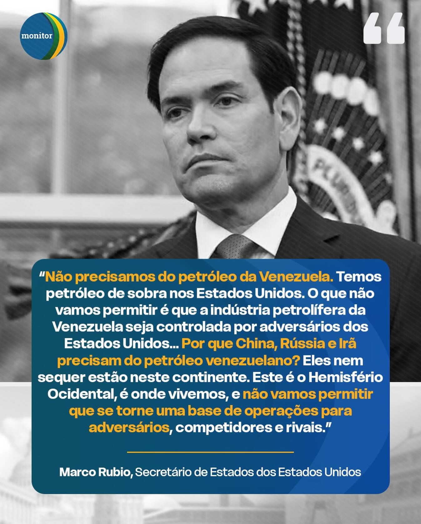 #marcorubio #eua #venezuela #caracas #monitordademocracia