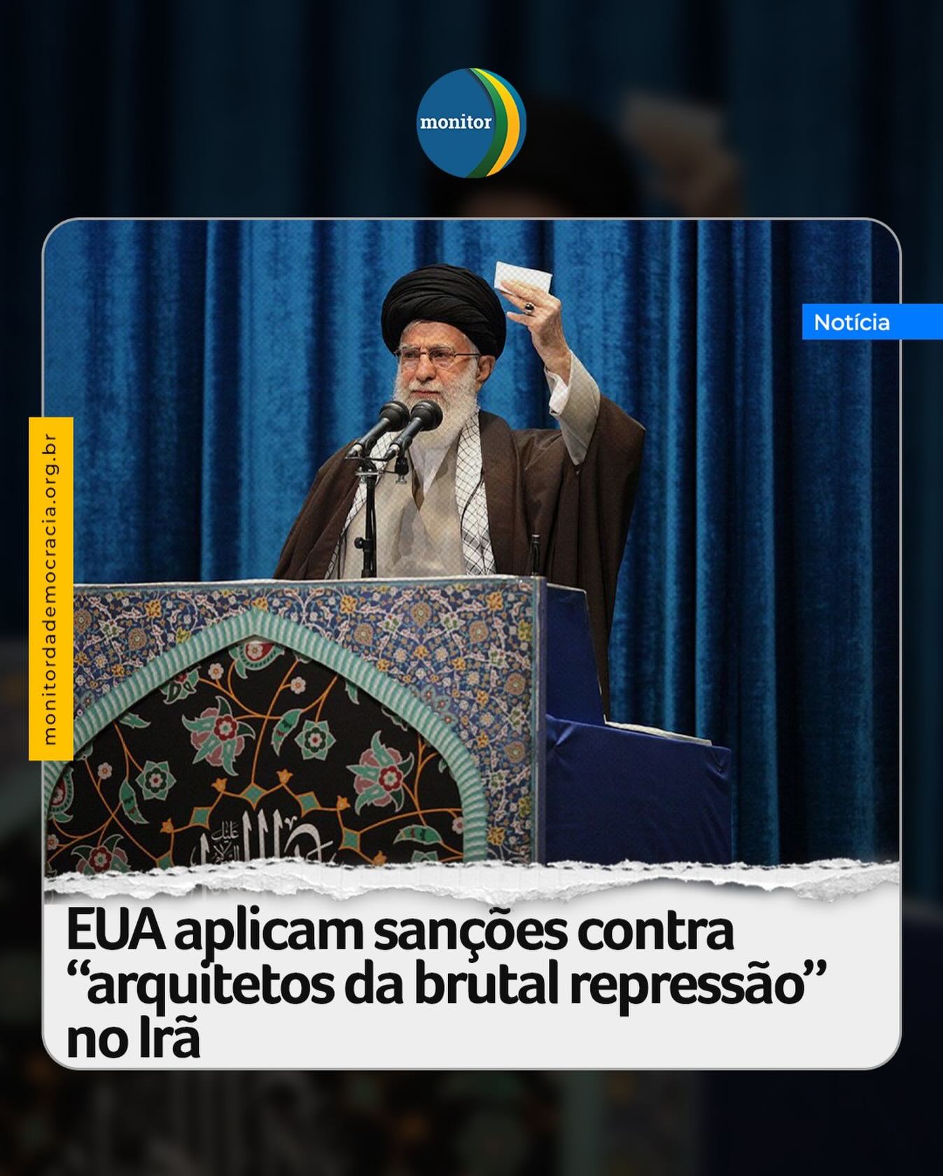 Os Estados Unidos aplicaram sanções nesta quinta-feira, 15, contra autoridades de segurança do regime iraniano, classificadas como “arquitetos da brutal repressão contra manifestantes” insatisfeitos com a ditadura teocrática do aiatolá Ali Khamenei.

Entre os alvos está Ali Larijani, secretário do Conselho Supremo de Segurança Nacional (CSSN), considerado um dos primeiros líderes a incentivar a violência contra o povo iraniano

Também foram sancionados quatro comandantes regionais das Forças de Segurança do Estado e da Guarda Revolucionária do Irã (IRGC, na sigla em inglês), por seu papel na repressão nas províncias de Lorestan e Fars.

Além disso, os EUA impuseram sanções a 18 pessoas e entidades envolvidas na lavagem de dinheiro proveniente da venda de petróleo e produtos petroquímicos iranianos para mercados internacionais. Segundo o Tesouro, os recursos são usados para financiar a repressão e apoiar grupos terroristas no exterior.

“Essas operações fazem parte de um “sistema bancário paralelo” operado por instituições financeiras iranianas já sancionadas, como o Bank Melli e o Shahr Bank”, diz a nota assinada pelo secretário de Tesouro Scott Bessent.

#iran #eua #irgc #teerã #monitordademocracia