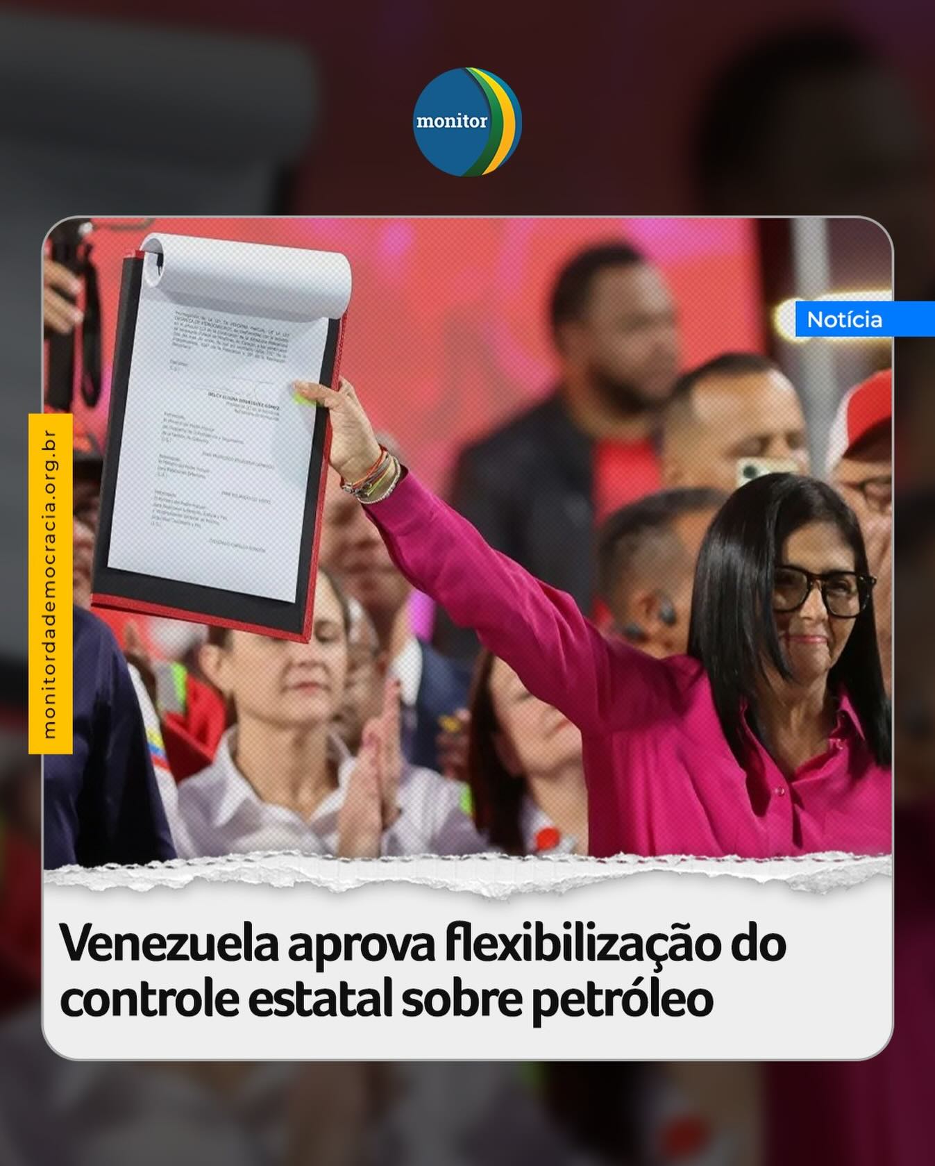Controlado pelo chavismo, o Parlamento da Venezuela aprovou, por unanimidade, uma reforma parcial que promove a abertura do setor petrolífero à privatização.

O presidente da Assembleia Nacional, Jorge Rodríguez, celebrou a aprovação da nova Lei Orgânica dos Hidrocarbonetos. 

Controlado pelo chavismo, o Parlamento da Venezuela aprovou, por unanimidade, uma reforma parcial que promove a abertura do setor petrolífero à privatização.

O presidente da Assembleia Nacional, Jorge Rodríguez, celebrou a aprovação da nova Lei Orgânica dos Hidrocarbonetos.

“A Lei Orgânica que reforma a Lei dos Hidrocarbonetos Orgânicos está agora sancionada para a história, para o futuro, para as nossas filhas e filhos”, disse o irmão da presidente interina Delcy Rodríguez, que será responsável pela promulgação.

A iniciativa busca criar condições mais favoráveis ao investimento privado e estrangeiro na principal indústria do país, em meio à crise econômica e à acentuada queda na produção de petróleo bruto.

#venezuela #delcyrodríguez #disdadocabello #pdvsa #monitordademocracia