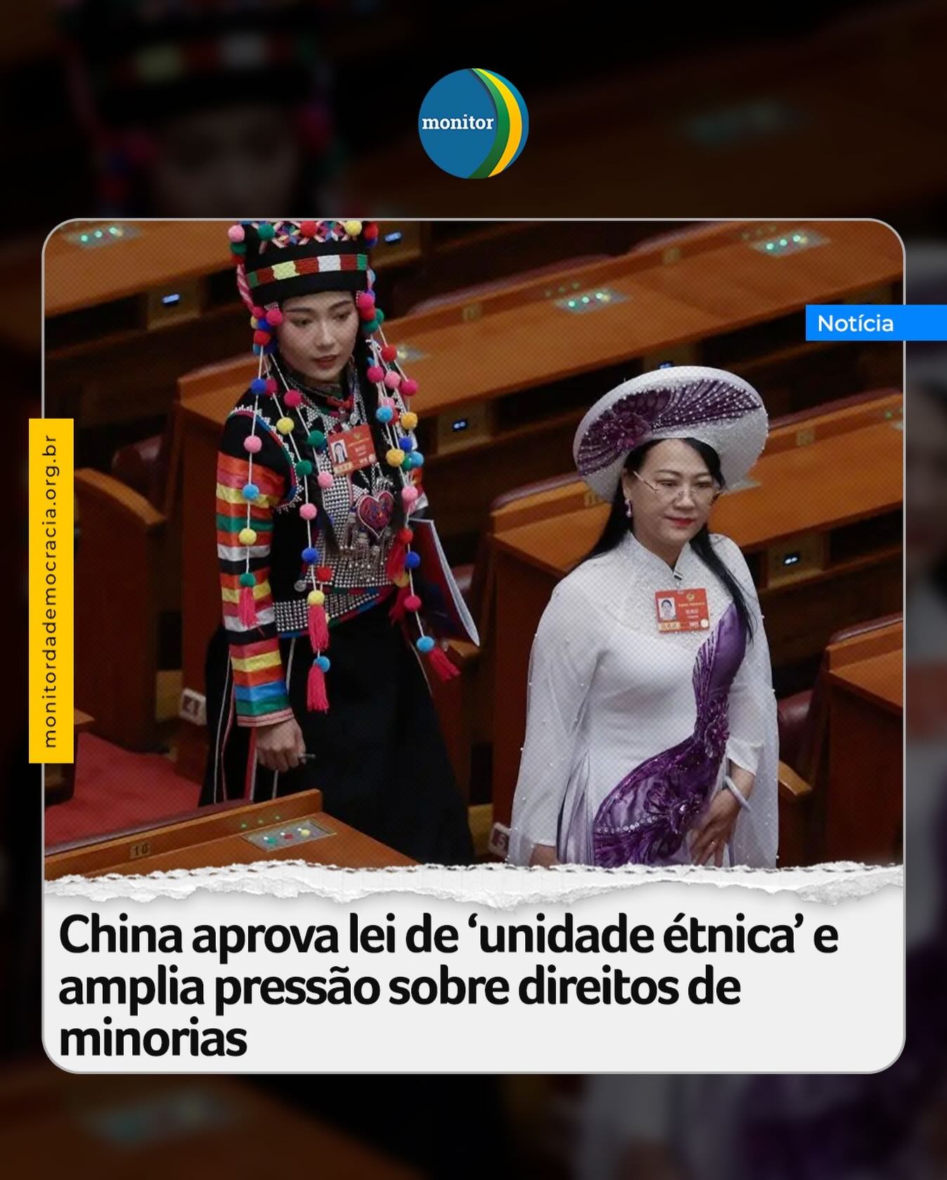 A relação do Governo chinês com a diversidade étnica da sociedade é alvo de atenção há anos. Houve controvérsia por incidentes como a participação de 56 crianças na abertura dos Jogos Olímpicos de Pequim, que em teoria eram membros de várias etnias, mas que afinal eram atores maioritariamente do grupo étnico han, o maior da China, que representa mais de 90% da população.

Há, também, reiteradas preocupações com direitos humanos. Especialistas das Nações Unidas (ONU) alertaram, já este ano, para alegações de trabalho forçado de minorias como uigures ou cazaques na China. “Há um padrão persistente de trabalho forçado imposto pelo Estado a envolver minorias étnicas em várias províncias da China”, denunciaram, citados num comunicado, acrescentando que a presença de elementos coercivos pode levar estes casos a serem considerados transferência forçada ou escravatura e, logo, crime contra a Humanidade.

Que prevê, afinal, a proposta de nova lei? As línguas de minorias podem ser ensinadas como segundo idioma, mas grupos como os tibetanos e os uigures deixaram de ter direito a usar as suas línguas nativas para disciplinas centrais nas escolas e universidades, noticiou o “Financial Times”.

A proposta prevê ainda que só o Estado possa promover “um sistema de símbolos da civilização chinesa” para serem usados em instituições e atividades públicas. “A unidade étnica e progresso não devem sofrer interferência de forças externas […] sob a aparência de etnicidade, religião ou direitos humanos”, indica o documento. Acresce que encoraja ao casamento de minorias com a etnia dominante han e exige aos pais que eduquem os filhos para “amarem o Partido Comunista chinês”, elenca a emissora britânica.

#pcch #china #ditadura #direitoshumanos #monitordademocracia