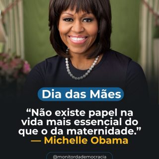 Michelle Obama relembra uma verdade que atravessa gerações: a maternidade é uma das bases mais importantes da sociedade.

Neste Dia das Mães, homenageamos mulheres que, com força, sensibilidade e coragem, ajudam a formar famílias, comunidades e também democracias mais humanas.

Feliz Dia das Mães para todas aquelas que transformam o mundo diariamente através do cuidado, da educação e do amor.