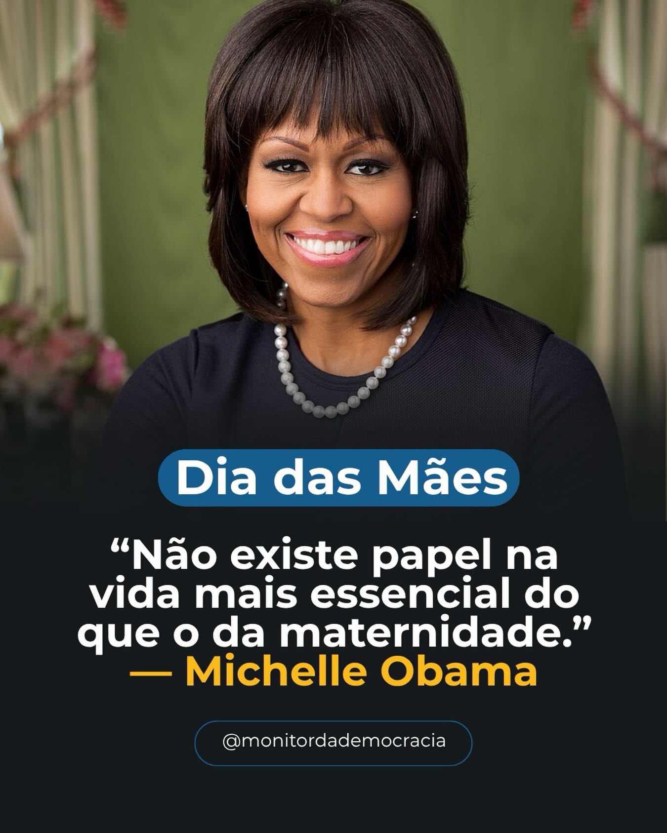 Michelle Obama relembra uma verdade que atravessa gerações: a maternidade é uma das bases mais importantes da sociedade.

Neste Dia das Mães, homenageamos mulheres que, com força, sensibilidade e coragem, ajudam a formar famílias, comunidades e também democracias mais humanas.

Feliz Dia das Mães para todas aquelas que transformam o mundo diariamente através do cuidado, da educação e do amor.