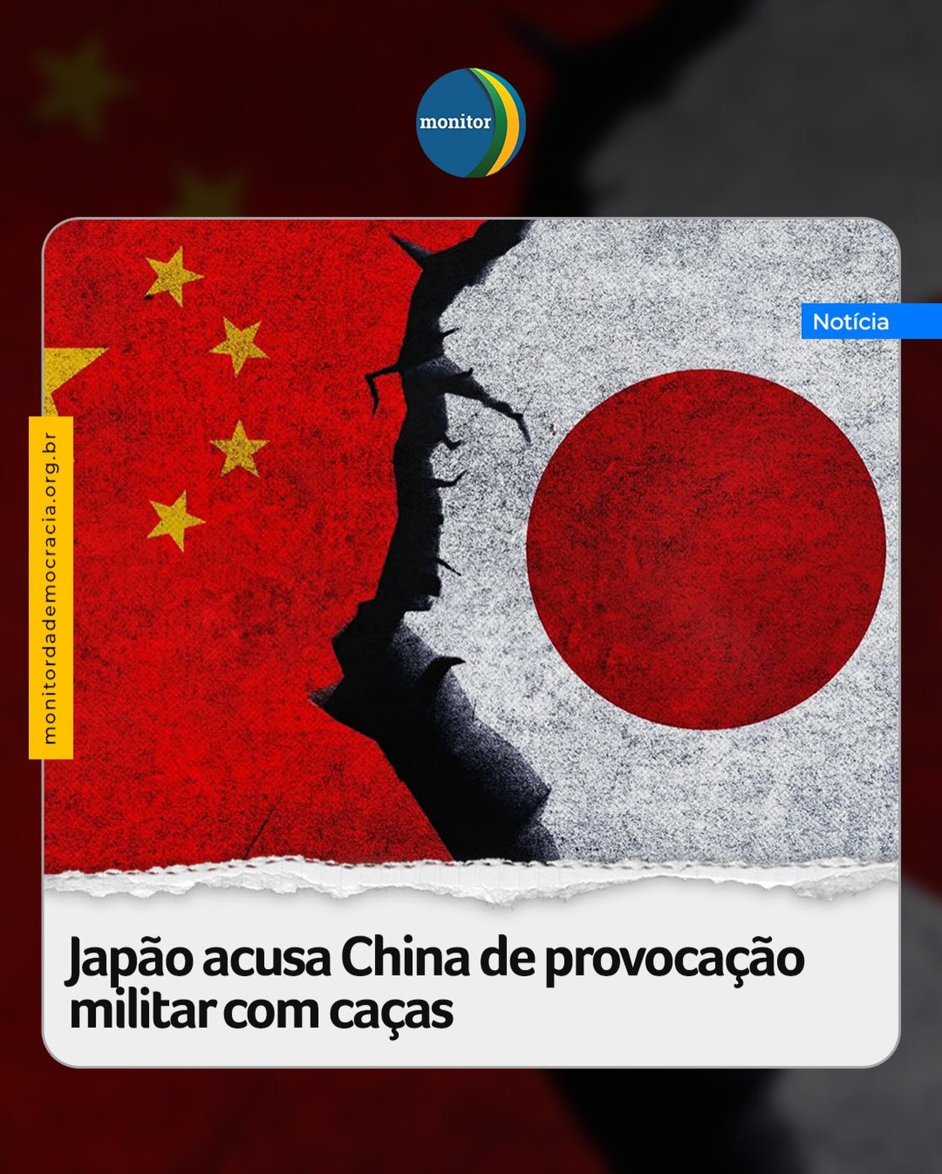 O Japão acusou a China de ter visado “perigosamente” dois aviões de combate japoneses próximo às ilhas de Okinawa que foram mobilizados em resposta a um exercício militar chinês no Pacífico.

Autoridades de defesa japonesa afirmaram à agência Kyodo News que eles estavam perseguindo as aeronaves chinesas a uma distância segura e não tomaram ações que pudessem ser interpretadas como provocação.

“A iluminação do radar [chinês] foi além do que era necessário para o voo seguro da aeronave”, afirmou o ministro japonês da Defesa, Shinjiro Koizumi, via redes sociais. O ministro disse que o Japão apresentou um protesto às autoridades chinesas pelo incidente, que não causou danos aos pilotos nem às aeronaves.

#china #japão #monitordademocracia