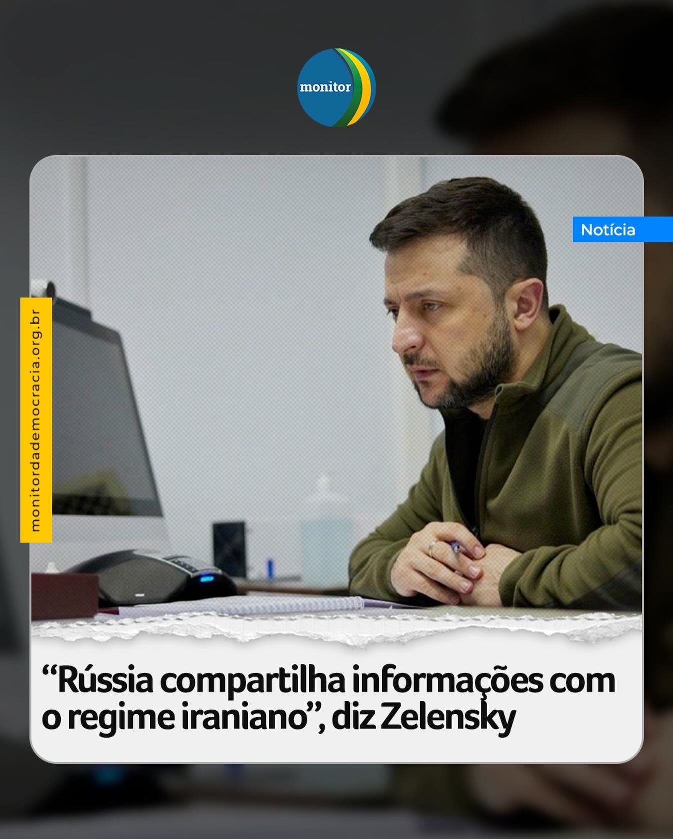 O presidente da Ucrânia, Volodymyr Zelensky, afirmou que a inteligência ucraniana o informou que a Rússia estaria colaborando com o regime iraniano na guerra contra os Estados Unidos e Israel.

“Meus serviços de inteligência me informaram que eles acreditam que a Rússia compartilha informações, inteligência, com o regime iraniano. Eles estão ajudando-os”, disse Zelensky, acrescentando:

“A Rússia já forneceu drones, os Shahed, (às forças iranianas). Eles construíram e produziram muitos drones e os entregaram ”, afirmou.

#russia #zelensky #ucrania #israel #monitordademocracia