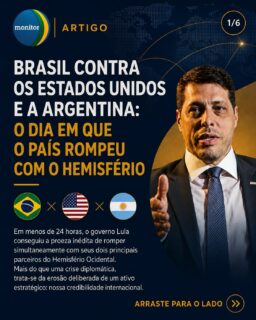 Diplomacia exige estratégia, previsibilidade e visão de longo prazo. Quando a política externa vira confronto, quem paga a conta é o país.

Qual é a sua leitura sobre esse cenário? 👇