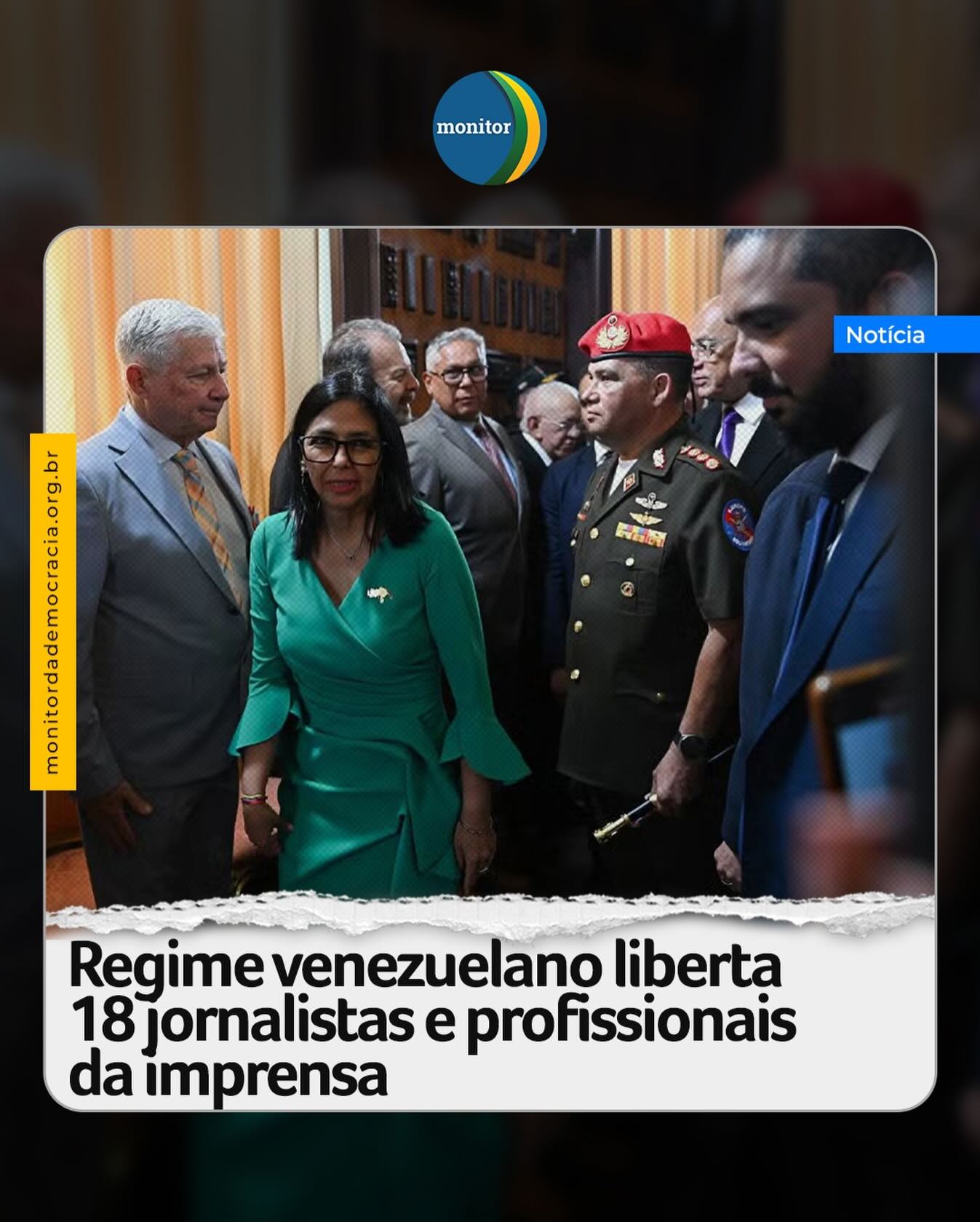 O Sindicato Nacional de Trabalhadores da Imprensa (SNTP) informou que o regime venezuelano já libertou, até o momento, 18 jornalistas e profissionais da imprensa que estavam detidos injustamente.

Em publicação nas redes sociais, a entidade divulgou os nomes dos profissionais libertados:

“1- Ramón Centeno 2- Víctor Ugas 3- Leandro Palmar 4- Belises Cubillán 5- Carlos Marcano 6- Rafael García Márvez 7- Gabriel González 8- Ronald Carreño 9- Julio Balza 10- Nakary Ramos 11- Gianni González 12- Luis López 13- Carlos Julio Rojas 14- Nicmer Evans 15- Mario Chávez 16- Carlos Lesma 17- Ángel Godoy 18- Omario Castellanos”, diz a publicação.

O perfil oficial também publicou fotos dos jornalistas libertados e o tempo em que estiveram presos injustamente.

Entre os casos destacados, Ángel Godoy estava preso desde 8 de janeiro de 2025, permanecendo um ano e seis meses detido.

O radialista e fotojornalista Carlos Lesma, detido em 9 de outubro de 2025, foi libertado após cumprir três meses e cinco dias no centro de detenção de San Antonio, no estado de Nueva Esparta.

Já Nicmer Evans, diretor do veículo digital Punto de Corte, foi solto após passar um mês e um dia detido na prisão de El Helicoide, em Caracas.

#venezuela #delcyrodriguez #caracas #presospoliticos #monitordademocracia