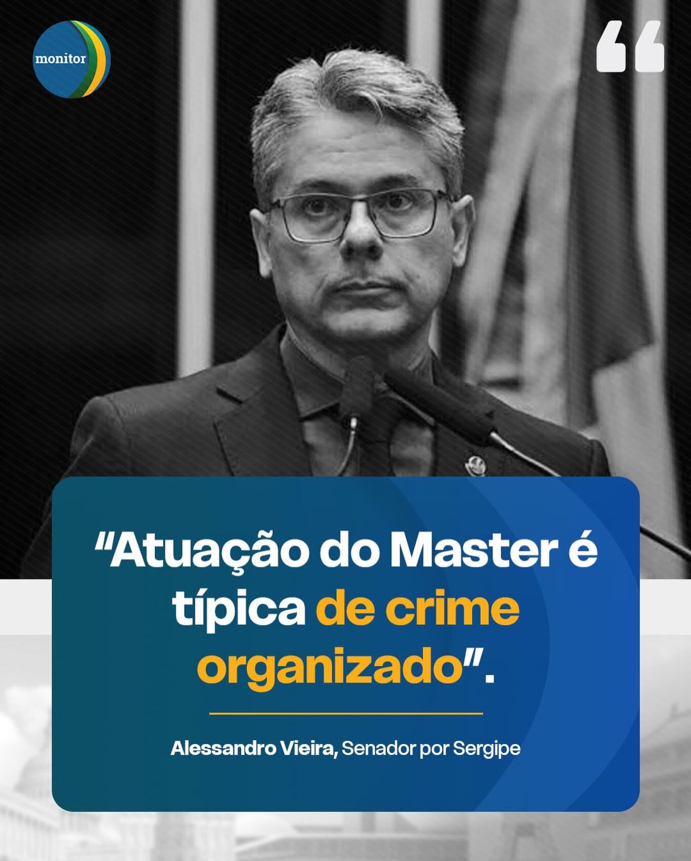 #alessandrovieira #senado #bancomaster #crimeorganizado #monitordademocracia