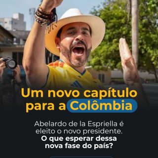 🇨🇴 A Colômbia escolheu seu novo presidente.

Após uma eleição disputada, Abelardo de la Espriella foi eleito e assume o desafio de liderar o país pelos próximos anos. Segurança pública, desenvolvimento econômico e fortalecimento institucional estiveram entre os principais temas de sua campanha.

Agora, o foco se volta para a transição de governo e para a implementação das propostas apresentadas aos eleitores.

➡️ Deslize para o lado e entenda os principais pontos dessa vitória e o que ela pode representar para o futuro da Colômbia.

💬 Qual a sua expectativa para os próximos anos no país?